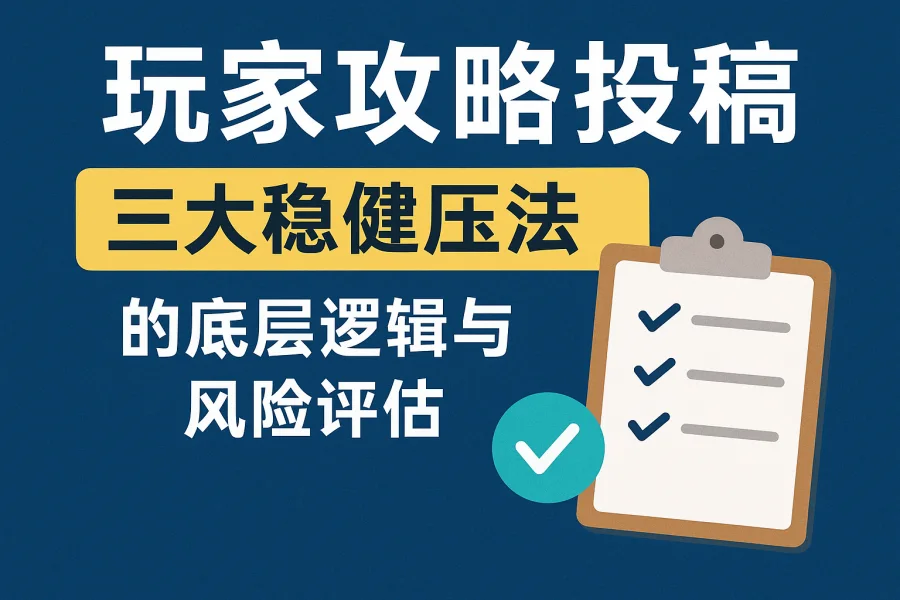 玩家实战投稿：深度解析「三大稳健压法」的底层逻辑与风险评估  第1张